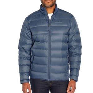 650 Down Eddie Bauer Vibrant Blue Quilted Jacket